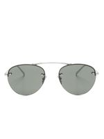 Saint Laurent Eyewear lunettes de soleil SL 575 à monture ronde - Argent