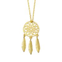 Mini Dreamcatcher ketting - Goud - thumbnail