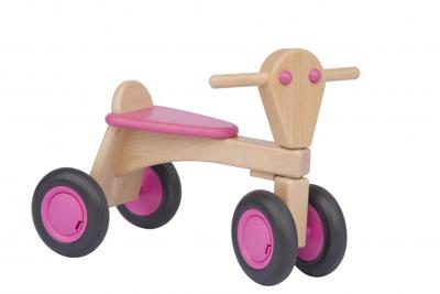 Van Dijk Toys houten loopfiets Junior Roze Van Dijk Toys houten loopfiets Junior Roze