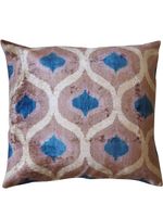 Les-Ottomans coussin en soie à motif en jacquard - Tons neutres - thumbnail