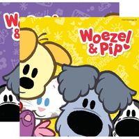 60x Woezel & Pip themafeest servetten 33 x 33 cm papier - thumbnail