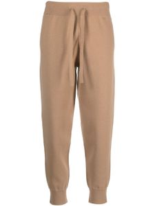 Burberry cropped knitted track pants - Marron