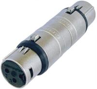 Neutrik connector 3 pin XLR vrouwelijk 7 x 2 cm staal zilver