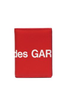 Comme Des Garçons Wallet portefeuille pliant à logo imprimé - Rouge