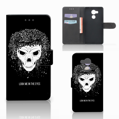 Telefoonhoesje met Naam Huawei Mate 8 Skull Hair