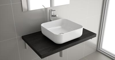 Muebles Dolce vierkante waskom 39x39x14cm wit Muebles Dolce vierkante waskom 39x39x14cm wit