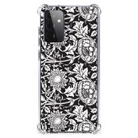 Samsung Galaxy A72 4G/5G Case Black Flowers