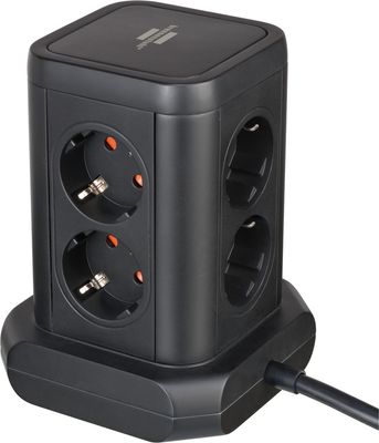 Brennenstuhl 1153560000 power uitbreiding 2 m 8 AC-uitgang(en) Binnen Zwart