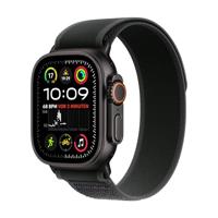 Apple Watch Ultra 2 (GPS + Cellular 49 mm) Smartwatch, Sportuhr mit Titangehäuse in Schwarz und Trail Loop in Schwarz (M/L). Fitnesstracker, präzises GPS, extra Lange Batterielaufzeit