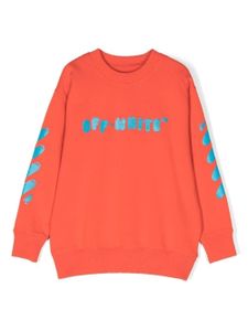 Off-White Kids sweat à logo imprimé - Orange