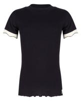 Indian Blue Jeans Meisjes t-shirt rib col - Zwart