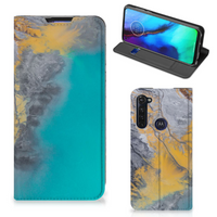 Motorola Moto G Pro Standcase Marble Blue Gold