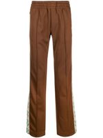 Casablanca pantalon de jogging droit à patch logo - Marron