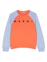 Marni Kids sweat en coton à design colour block - Orange - thumbnail