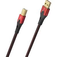 Oehlbach USB-Evolution B - hoogwaardige USB-kabel type 2.0 USB-A naar USB-B (voor audiostreaming, DAC en printer) zwart/rood - 1 m