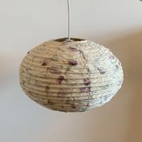 Lampenkap Handgeschept Papier met Bougainvillia Bloemblaadjes (36 x 30 cm)