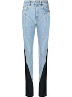 Mugler jean skinny Spiral à taille mi-haute - Bleu - thumbnail