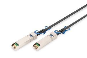 Digitus DN-81243 InfiniBand en Glasvezelkabel 3 m SFP28 DAC Zwart, Zilver