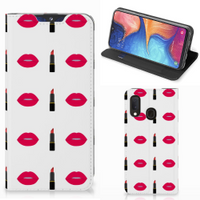 Samsung Galaxy A20e Hoesje met Magneet Lipstick Kiss