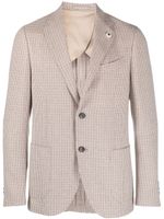 Lardini blazer Pota à motif pied-de-poule - Tons neutres - thumbnail