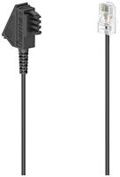 Hama 00201111 DSL-Box-Kabel TAE-F-Stecker - Modular-Stecker 8p2c, 0,5 m, schwarz