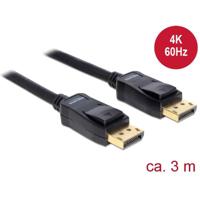 Delock 82424 DisplayPort-kabel DisplayPort Aansluitkabel DisplayPort-stekker, DisplayPort-stekker 3.00 m Zwart - thumbnail