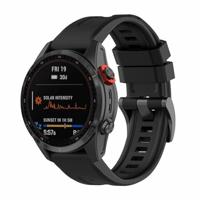 By Qubix - Siliconen sportbandje - Zwart - Compatible met Garmin Tactix 8-51mm - Compatible Garmin bandje
