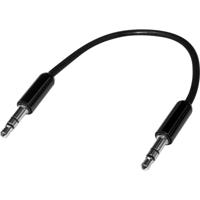 SpeaKa Professional SP-7870496 Jackplug Audio Aansluitkabel [1x Jackplug male 3,5 mm - 1x Jackplug male 3,5 mm] 10.00 cm Zwart SuperSoft-mantel - thumbnail