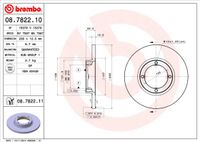 Remschijf BREMBO, Remschijftype: Massief, u.a. für Chevrolet, Daewoo - thumbnail