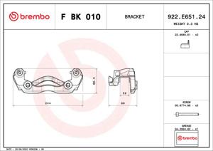 Remklauwhouderset BREMBO, Inbouwplaats: rechts: , u.a. für Mercedes-Benz, VW