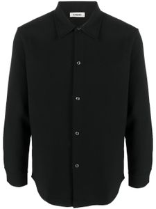 SANDRO chemise boutonnée à col pointu - Noir