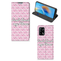 OPPO A74 4G Design Case Flowers Pink DTMP - thumbnail