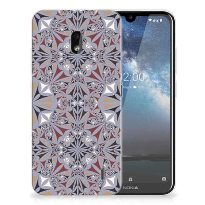 Nokia 2.2 TPU Siliconen Hoesje Flower Tiles