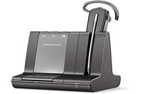 Plantronics DECT-mono-headset 'Savi W8240-M' convertibel, met basisstation, hoofdbeugel + nekbeugel en oorhaak, SoundGuard, Skype for Business, zwart