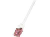 LogiLink CQ2061U RJ45 Netwerkkabel, patchkabel CAT 6 U/UTP 3.00 m Wit Vlambestendig, Snagless 1 stuk(s)
