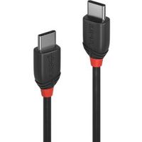 Lindy 36905 0.5m USB C USB C Mannelijk Mannelijk Zwart USB-kabel