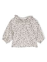 TEDDY & MINOU blouse volantée à fleurs - Tons neutres