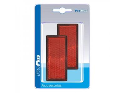Pro+ Reflector rood 85x39mm zelfklevend met grondplaat 2st. in blister