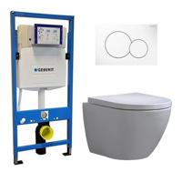 Geberit UP 320 Toiletset – Inbouw WC Hangtoilet Wandcloset – Shorty Sigma-01 Wit