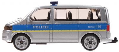 Siku Duitse politiebus Volkswagen Transporter grijs (1350)