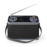 Nedis DAB+ Radio | Tafelmodel | DAB+ / FM | 2.4 " | Kleurenscherm | Batterij Gevoed / Netvoeding | Digitaal | 24 W | Bluetooth - RDDB5200BK