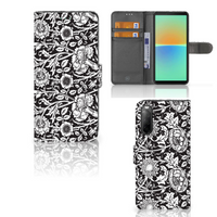 Sony Xperia 10 IV Hoesje Black Flowers