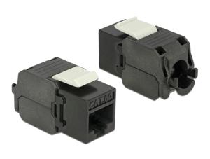 Delock 86267 Keystone-module RJ45-aansluiting > LSA Cat.6A UTP zwart