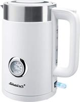 Steba Waterkoker WK 10 Bianco | dubbelwandige behuizing? Gebruik (binnenroestvrij staal, kunststof) met thermische functie | 1,7 liter capaciteit? | Temperatuurweergave tot 100? C | licht deksel?