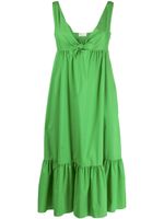 RED Valentino robe mi-longue à design sans manches - Vert