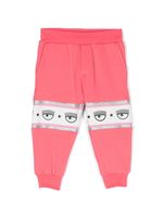 Chiara Ferragni Kids pantalon de jogging à motif Eyelike - Rose