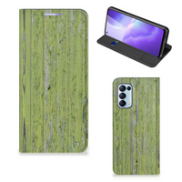 OPPO Find X3 Lite Book Wallet Case Green Wood - thumbnail