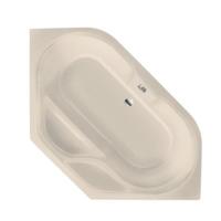 Ligbad Inbouw Xenz New Guinea Hoekbad 1-2 Persoons Duobad 140x140x47cm Acryl Creme Mat met Poten