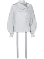 Victoria Beckham blouse à col bateau - Gris