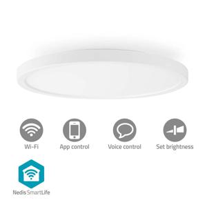 Nedis WIFILAC31WT Smartlife Plafondlamp Wi-fi Rgb / Warm Tot Koel Wit Rond Diameter: 290 Mm 1800 Lm 2700 - 6500 K Ip20 Energieklasse: F Android™ / Ios